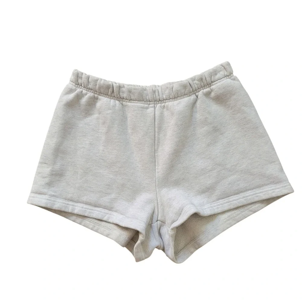 Tna Women XS Cozy Fleece Perfect Sweat Shorts Heather Grey Elastic Waist Relaxed